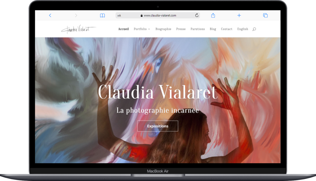 Page d'accueil du site de Claudia Vialaret