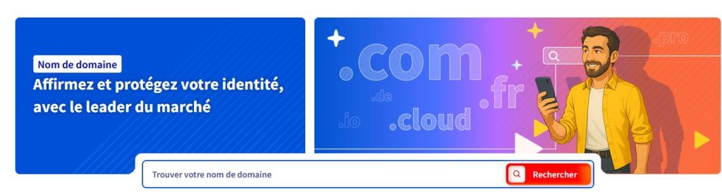 Recherche d'un nom de domaine chez OVHcloud